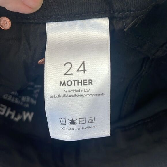 Mother Denim High Waisted Looker Ankle Fray Guilty Flash Jean Size 24 - Picture 9 of 10